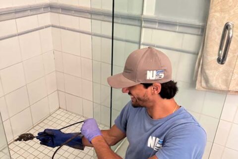 north jersey sewer & drain cleaning employee working